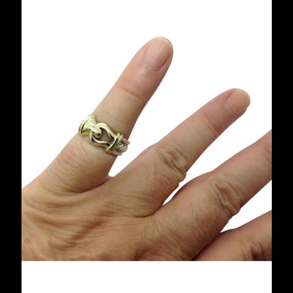 David Yurman Two-Tone Gold and Silver Ring - Picture 1 of 5